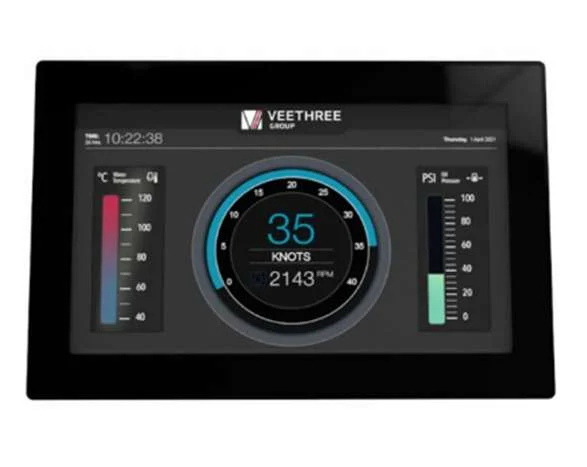 Instrumento y pantalla de motor marino